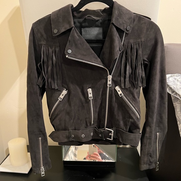 All Saints Jackets & Blazers - Never worn 🖤 All Saints Mina Suede Tassel Jacket Western